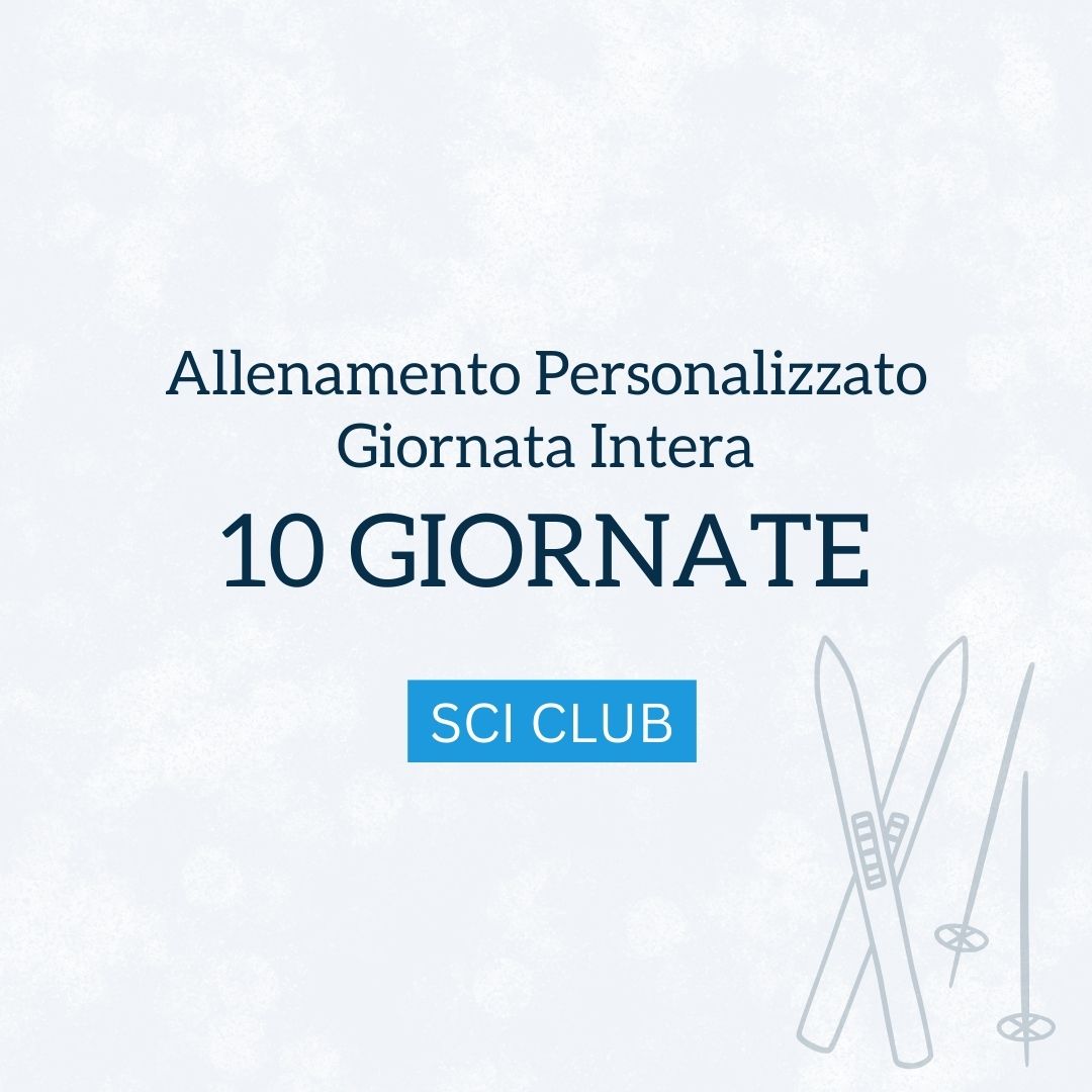 allenamento personalizzato - giornata intera - 10 giornate