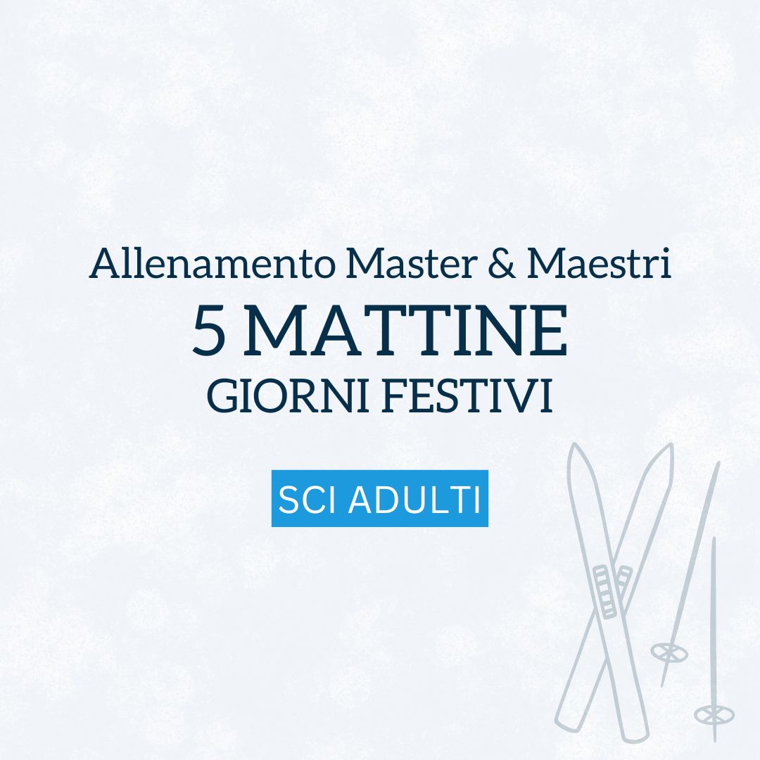 allenamento adulti - 5 mattine - giorni festivi
