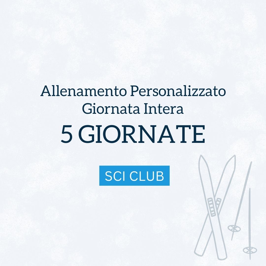 allenamento personalizzato - giornata intera - 5 giornate